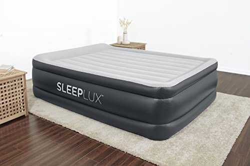 SLEEPLUX Durable Inflatable Air Mattress with Built-in Pump, Pillow and USB Charger, 15" Tall Twin