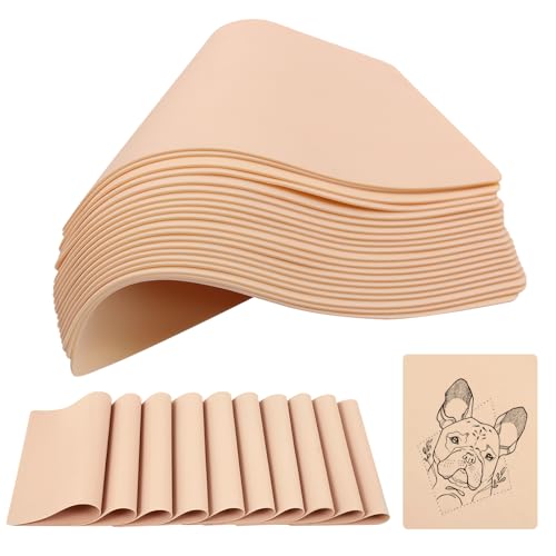 Tattoo Practice Skin 30 Sheets - 1.3mm Double-Sided Fake Skin