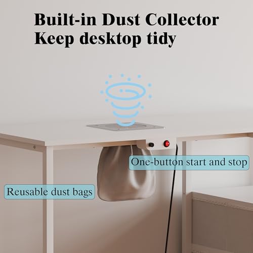 Nail Table with Electric Dust Collector & Drawers