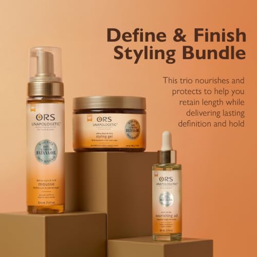 ORS Unapologetic Hold Mousse, Styling Gel & Oil Bundle