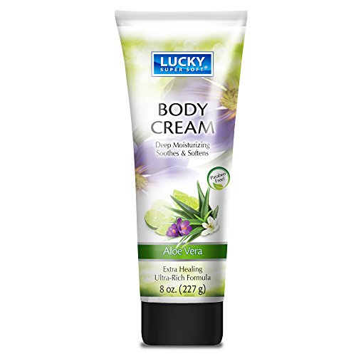 Lucky Super Soft Body Cream, Aloe Vera, 8 Ounce