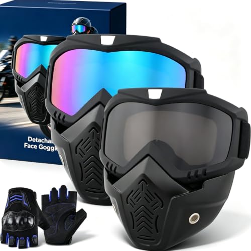 High-Definition Detachable Full Face Goggle Mask for Outdoor Sports