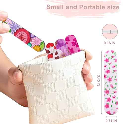 Mini Nail Files (50 Packs), Colorful Emery Boards for Nails Double Sided 180 Grit Emory, Gifts Bulk Fingernails Manicure Tools Shaping Buffing Smoothing Filers Cute 3.5¡±