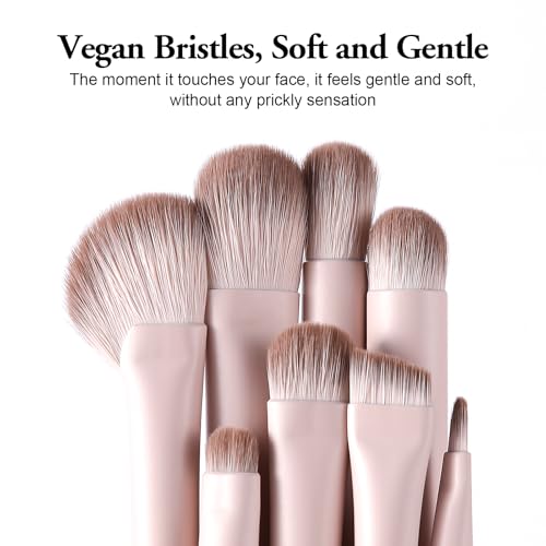 8-Piece Eye Makeup Brush Set with Eyeshadow, Blending & Eyeliner Brushes