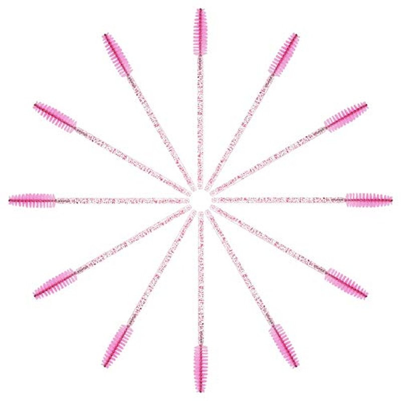 100pc Eyelash Brush Set with Container | Mascara Wands