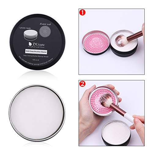 DUcare Solid Makeup Brush Cleaner Soap with Mat Pad