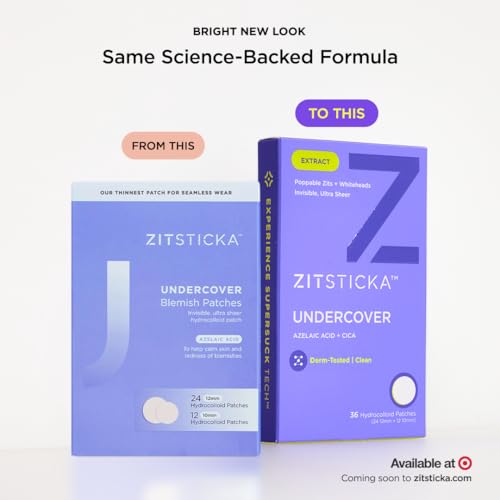 ZitSticka Invisible Pimple Patches, 36 Count - Hydrocolloid Acne