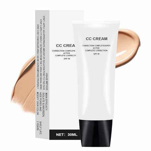 CC Cream Skin Tone Adjusting for Mature Skin, Complete Correction Super Active, Light, Moisturizer, SPF 50, 1.0 fl oz (Natural, 30ml)