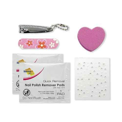 Bonks GoGo Kit - Nail Care Kit for Women and Teens - Portable Manicure Set with Mini Nail Files, Nail Clippers, Buffer, and Remover - Compact & Stylish Travel Essential