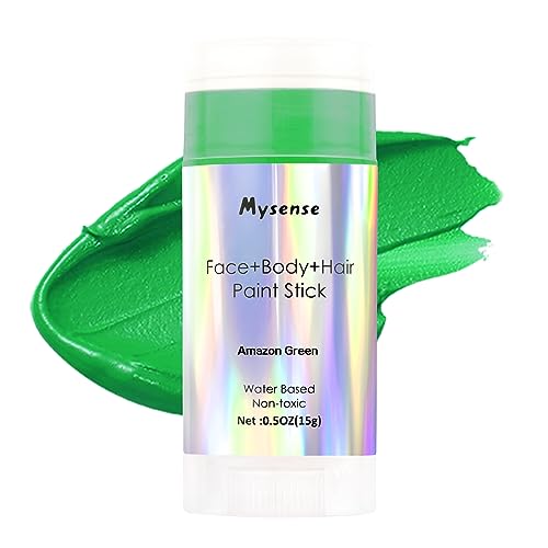Mysense Green Face Paint Stick - Water Based Washable Makeup