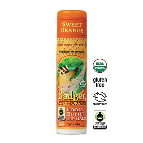 Badger Sweet Orange Cocoa Butter Lip Balm - .25oz Stick