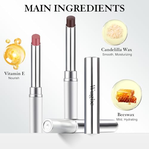Wugbc Tinted Lip Balm - Hydrating Black Lipstick, 2 Pack
