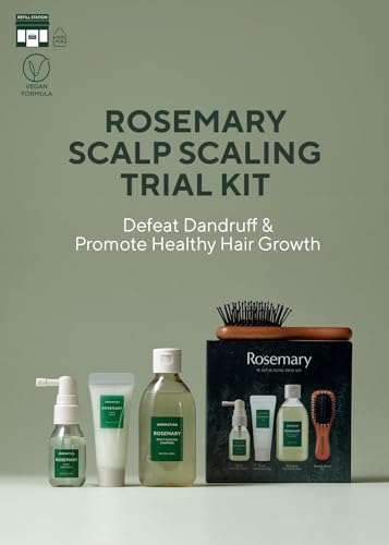 AROMATICA Rosemary Scalp Scrub Trial Kit with Wooden Brush