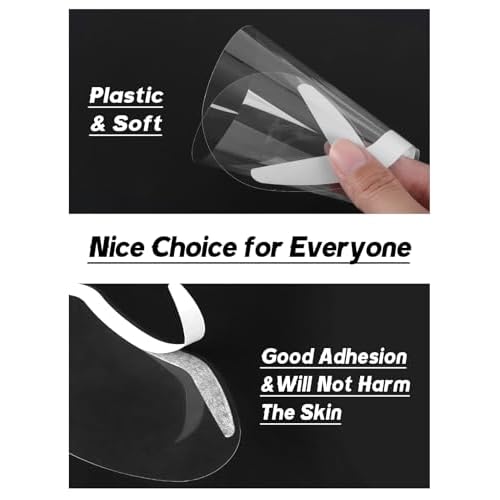 EBANKU 300 Pcs Shower Face Eye Shield Visor, Plastic Shower Shield Visor Eye Protector Makeup Protective Eyebrow Shower Visors for Adults Showering Haircut Hairspray