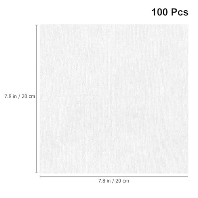 100 Non-Woven Makeup Remover Pads - Extra Large Face Cleansing Rounds