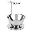 PerPro Deluxe Shaving Razor & Brush Stand with Double Layer Stainless Steel Soap Bowl Set,Compatible with Cartridge Razor,Gillette Razor,Safety Razor,Badger Shaving Brush,Gifts for Him