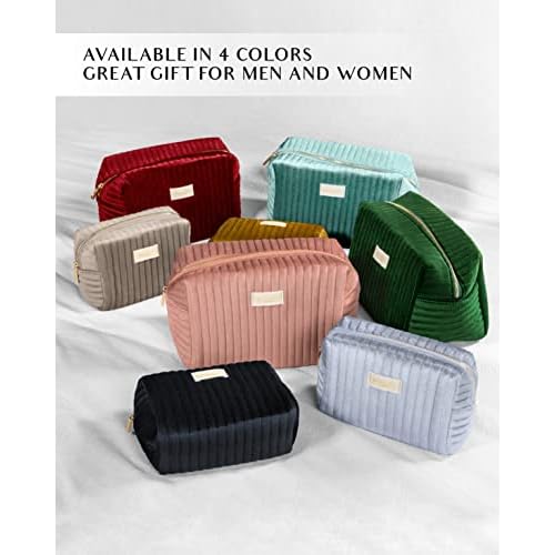 Set of 2 Toiletry Bags for Women, Travel Toiletry Bag for Cosmetics, Makeup, Toiletries | Large Capacity Toiletry Bags for Traveling, Cosmetic Pouch, Makeup Bag Small and Large Size, Ebony