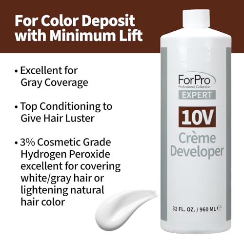 ForPro Expert 10 Volume Crème Developer, 32 Fl Oz
