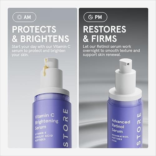 iRestore Retinol Serum for Face - 1% Retinol with Peptides & Hyaluronic Acid - Anti Aging Night Serum for Sensitive Skin - Fragrance Free, Reduces Fine Lines, Wrinkles (Pack of 2)