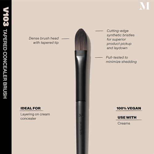 Morphe V103 Tapered Concealer Brush - Vegan Pro Series Under Eye Concealer Brush with Synthetic Bristles for Precision Application (1 Count)