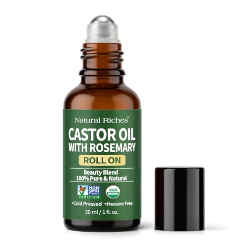 Organic Castor Oil with Rosemary Roll-On for Hair & Skin