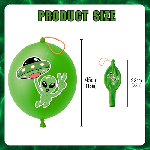 Alien Party Favors Set - 48 Tattoos & 24 Punch Balloons