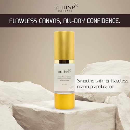 Mineral Makeup Facial Foundation Primer ? Smooths Skin, Extends Makeup Wear, Controls Shine, Minimizes Pores & Fine Lines ? For All Skin Types ? Vegan, Paraben Free, Cruelty-Free ? 1 fl oz (30 mL)