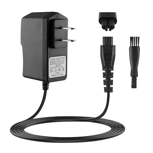 5V for Remington Charger, Replacement Charger for Remington HC5870 HC4250 PF7500 PF7600 PG6250 PG6255 PG6170 PG6171 XR7000 XF8550 XF8700 Electric Razor Power Cord with Cleaning Brush