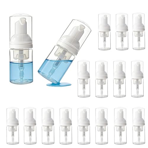 24Pcs Foam Pump Bottle 1oz/30ml Travel Size Plastic Refillable Cosmetic Foam Soap Dispenser for Hand Soap, Shampoo