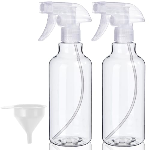 Plastic Spray Bottles 2-Pack 16.9oz Mist & Stream Heavy Duty