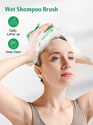 HEETA Silicone Scalp Massager Brush for Hair Growth & Dandruff Relief