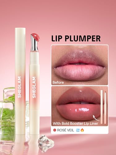 SHEGLAM Hydrating Lip Gloss with Plumping Peptides – Rosé Veil