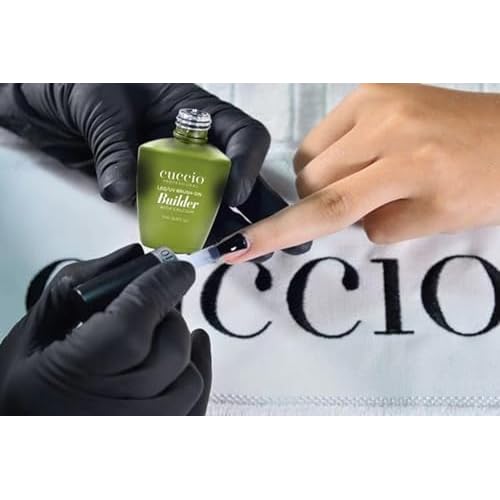 Cuccio Pro Brush-On Builder Gel with Calcium ? LED and UV Self-Leveling Formula ? Soak-Off Gel with Hard Strength ? Chip-Resistant Clear Finish ? 4 oz