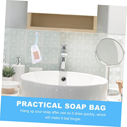 20pcs Foaming Soap Pouches Mesh Bath Exfoliating Nets