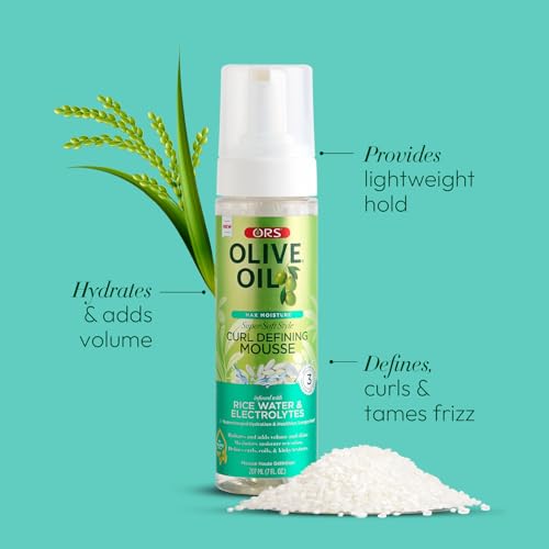 ORS Olive Oil Curl Mousse - Rice Water & Electrolytes 7oz