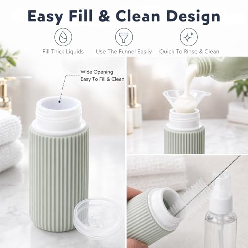 16-Pack TSA-Approved Travel Bottles Set with Jars & Accessories