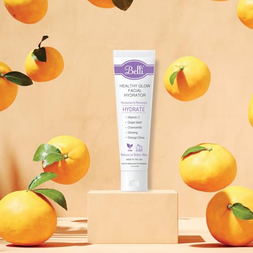 Belli Skincare Healthy Glow Facial Hydrator and Moisturizer, Vitamin C Face Cream for Oily, Dry, Sensitive Skin - Pregnancy Safe, Non Toxic, 1.5 Fl Oz (Pack of 1)
