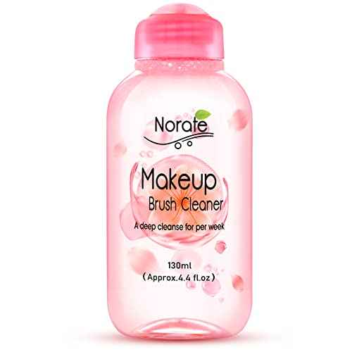 Norate Makeup Brush Cleaner, Make Up Brush Cleansers Solution, Makeup Cleaner for Makeup Brushes, Beauty Sponge, Powder Puff, Deep Clean Brush Shampoo, Gentle Formula Cruelty Free 4.4 FL.OZ