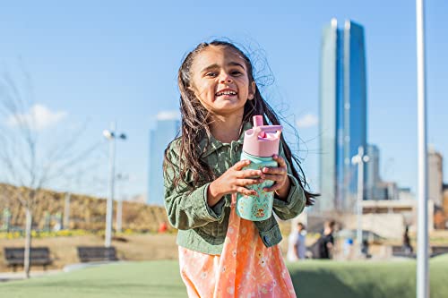 Simple Modern Kids Water Bottle with Straw Lid | Insulated Stainless Steel Reusable Tumbler for Toddlers, Girls | Summit Collection | 14oz, Pink Ballerina