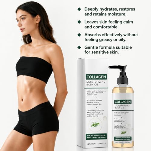 Elycura Collagen Body Oil - Firming & Vitamin Enriched Formula