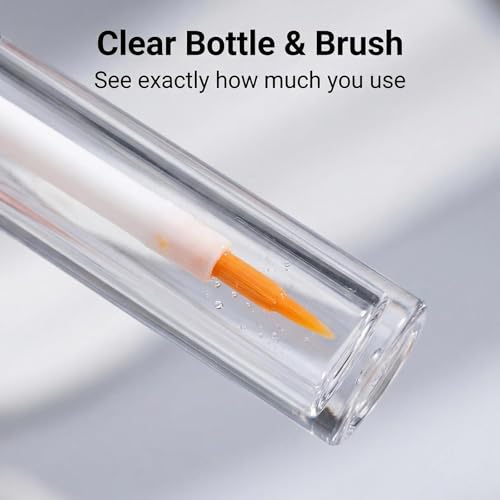 6PCS 2ML Empty Plastic Clear Eyeliner Packing Vial Bottle Jars Eyelash Extension Liquid Storage Holder Container Eyelashes Mascara Tube with Black Cap