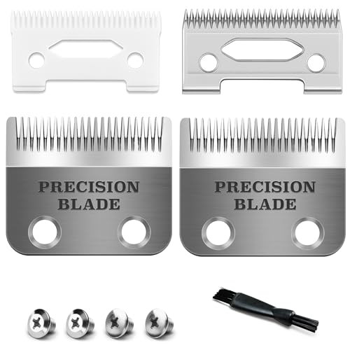 Precision Clipper Replacement Blade, Compatible with Wahl Clippers 2 Holes Adjustable Hair Home Trimmer Parts Blades, Pack of 2