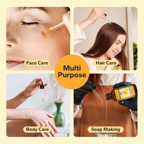 Organic Vitamin E Oil (4.05 Fl Oz), 50,000 IU Face and Body Moisturizer with Almond, Jojoba, and Rosehip Oils, Skincare & Face Moisturizer for Healthy Radiant Skin