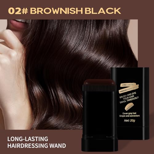 Glo7 Hair Dye Concealer Stick - Waterproof Gray Coverage (Black)