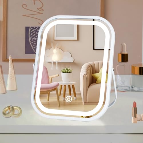 Vanity Mirror with Lights - 6x8 Rechargeable Makeup Mirror