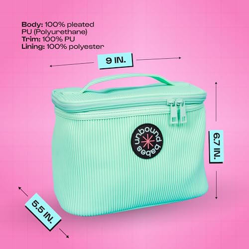 Unbound Storage Bag: Quality Pleated Travel Bag for Makeup and Toiletries (Violet)