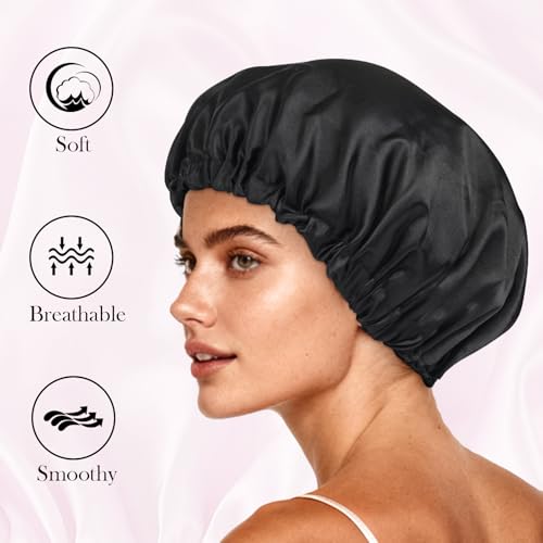 Double Layer Satin Bonnet for Women - Hair Care Sleep Cap