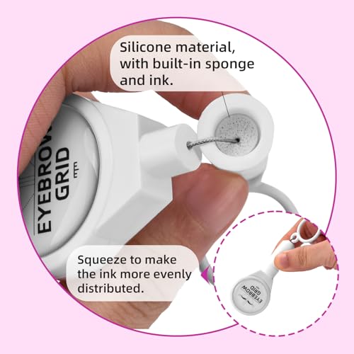 ATOMUS Eyebrow Mapping String Scalable Reusable Eyebrow Mapping Ink String for Microblading String for Brow Marking (White)