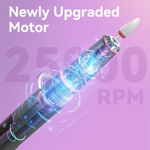 Professional Electric Nail Drill – 12 Bits, 5 Speeds, LED Display