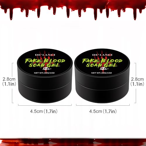 Realistic Fake Blood Scab Gel Makeup – Halloween SFX (2 Pc)